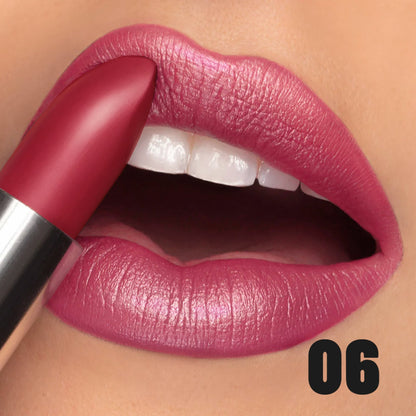 Diamond Shimmer Lipstick | Waterproof, Long-Lasting Matte Lip Color | Sparkling Metallic Matte Lip Gloss