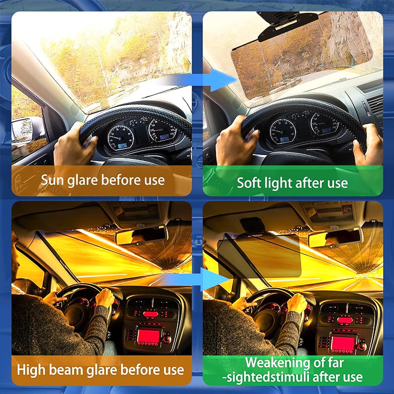🚗 50% OFF NOW! 🎉 Anti-Glare Driving Visor – Blocks Sun & Snow Glare, Easy Clip-On & Wide Coverage ☀️📦