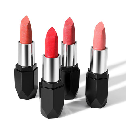 Diamond Shimmer Lipstick | Waterproof, Long-Lasting Matte Lip Color | Sparkling Metallic Matte Lip Gloss