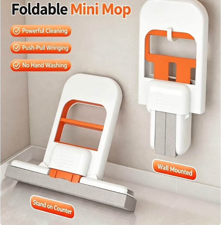 🧹50% OFF⚡50K+ SOLD💕Mini Portable Self-Squeezing Mop✨Hands-Free Compact Cleaning Mop