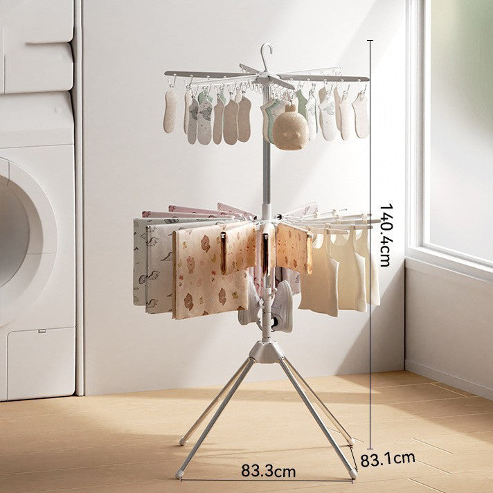 Household floor-type stainless steel folding clothesline