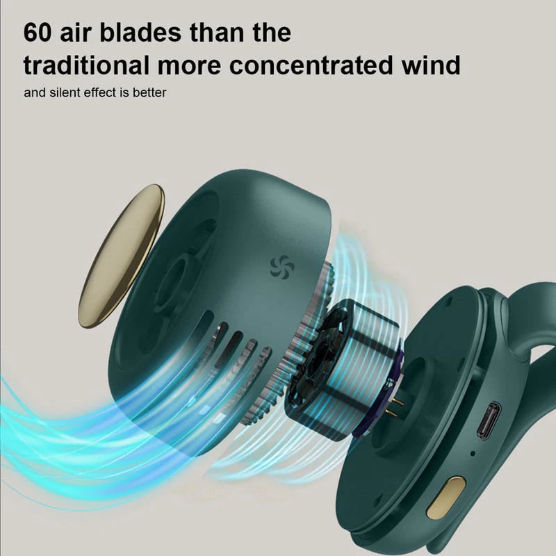 🔥Limited stock available 50% OFF🔥💨 Whirlwind Clip Waist Neck Fan – 2-in-1 Clip-On & Wearable, Hands-Free Cooling Anywhere