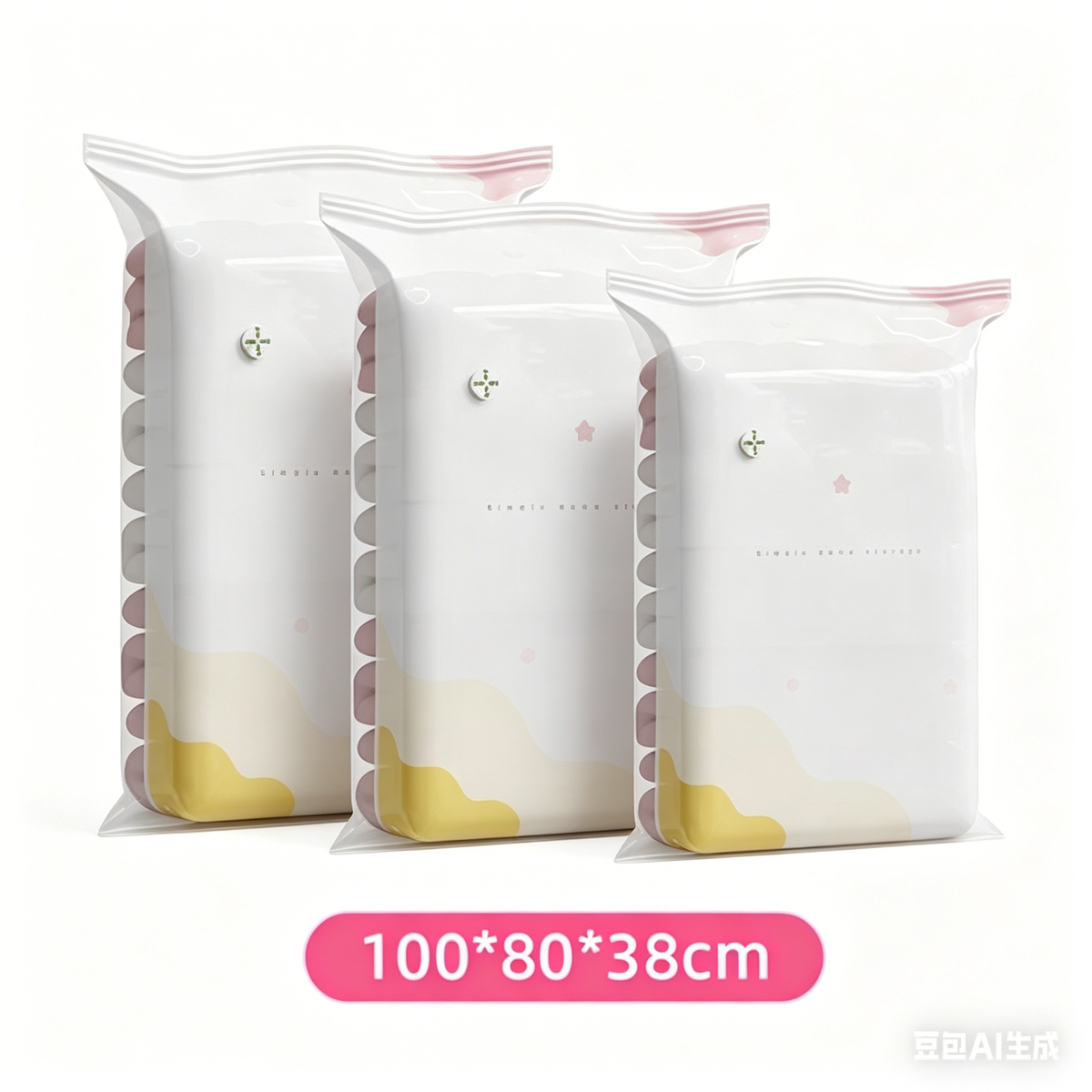 Press-to-Compress Vacuum Storage Bags