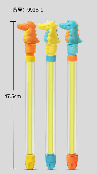 Summer Beach Water Cannon: Dinosaur-Themed Retractable Water Gun — Parent-Child Outdoor Interactive Toy