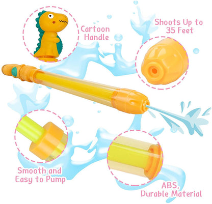 Summer Beach Water Cannon: Dinosaur-Themed Retractable Water Gun — Parent-Child Outdoor Interactive Toy