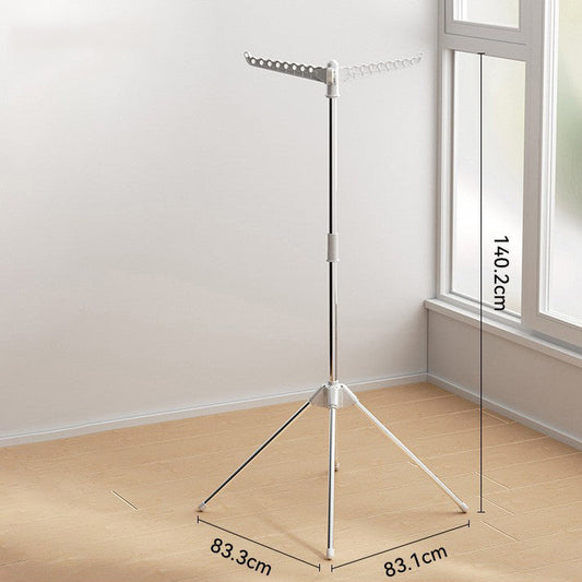 Household floor-type stainless steel folding clothesline