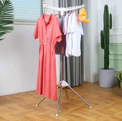 Household floor-type stainless steel folding clothesline