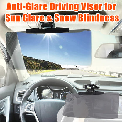 🚗 50% OFF NOW! 🎉 Anti-Glare Driving Visor – Blocks Sun & Snow Glare, Easy Clip-On & Wide Coverage ☀️📦