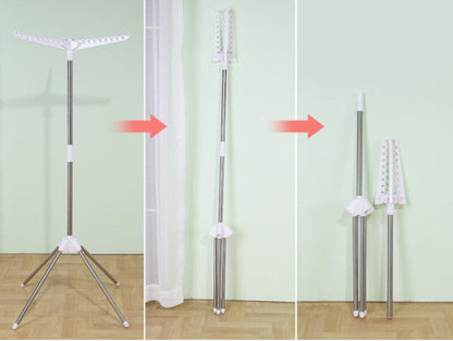Household floor-type stainless steel folding clothesline