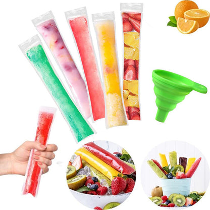 Disposable Ice Pop Bags — Food-Grade Pouches for Homemade Popsicles