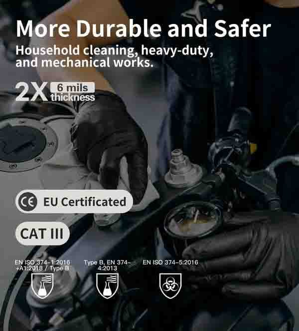 🔥Sale 53% OFF🎅100/50PCS Black Nitrile Disposable Glove