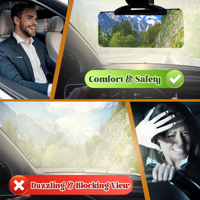 🚗 50% OFF NOW! 🎉 Anti-Glare Driving Visor – Blocks Sun & Snow Glare, Easy Clip-On & Wide Coverage ☀️📦