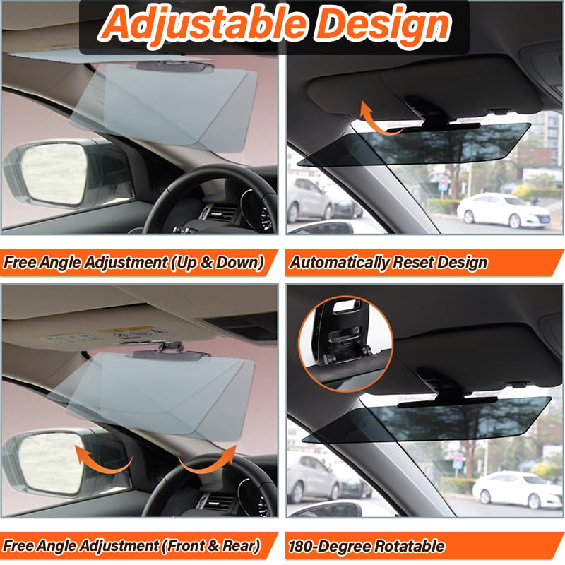 🚗 50% OFF NOW! 🎉 Anti-Glare Driving Visor – Blocks Sun & Snow Glare, Easy Clip-On & Wide Coverage ☀️📦