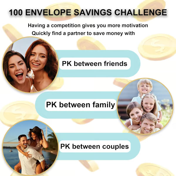 ⏰Final 4 Hours 70% OFF🎁100 Envelope Savings Challenge Book✉️💸