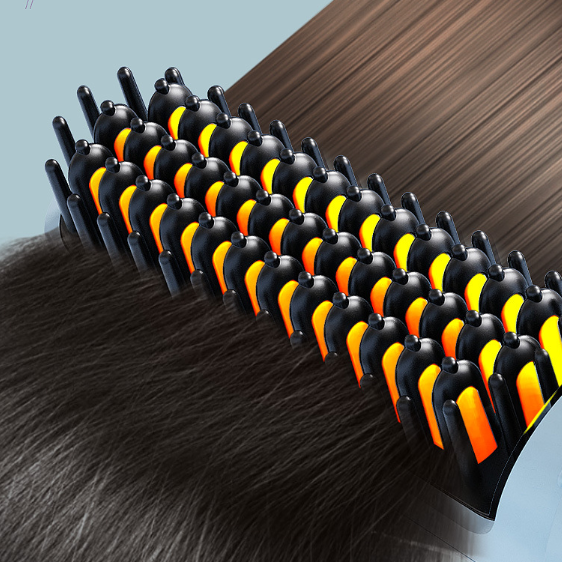 Portable Mini Wireless Ionic Hair Straightening Brush – Rechargeable, Hair-Friendly Design
