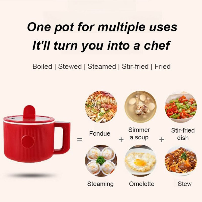 Multifunctional Mini Electric Cooker with Steamer