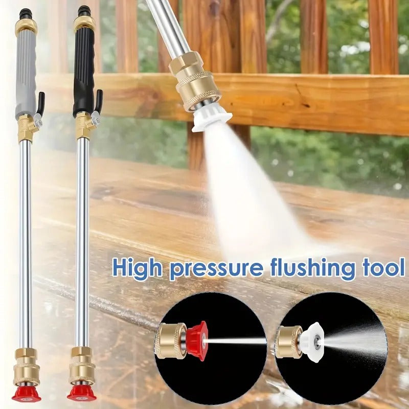 🔫 50% OFF! 💦 High-Pressure Garden Hose Nozzle – 3 Nozzles, Stainless Steel & Leak-Proof 🚗