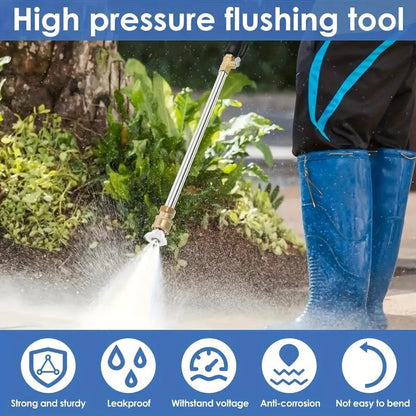 🔫 50% OFF! 💦 High-Pressure Garden Hose Nozzle – 3 Nozzles, Stainless Steel & Leak-Proof 🚗