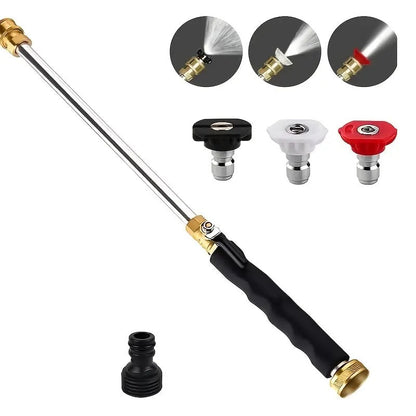 🔫 50% OFF! 💦 High-Pressure Garden Hose Nozzle – 3 Nozzles, Stainless Steel & Leak-Proof 🚗