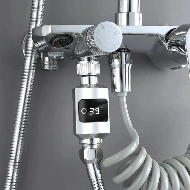 🔥Christmas Limited-Time Offer: 50% OFF!!!🔥🌡️ SHOWER THERMOMETER - LCD Display with Backlight, Easy Installation Without Tools, IPX7 Waterproof, Perfect for Modern Bathroom 🛁✨