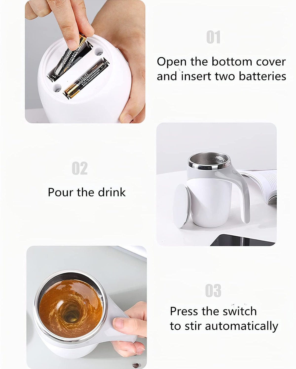 🥳2026 HOT SALE🥳💞50K+ SOLD!💥⏳⚡ 50% OFF! Rechargeable Auto Stir Coffee Mug – One-button magnetic stirring, no more residue. Saves time, easy to clean. Perfect for coffee, hot chocolate & soup. A unique gift for loved ones. ☕🎁