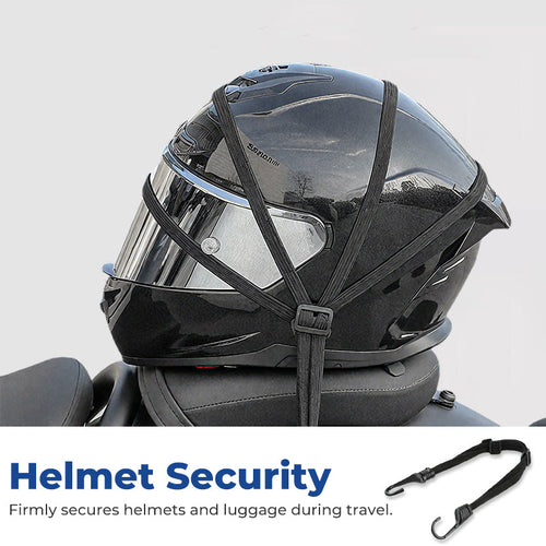 Universal Motorcycle Helmet Luggage Rope with 2 Hooks