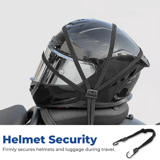 Universal Motorcycle Helmet Luggage Rope with 2 Hooks