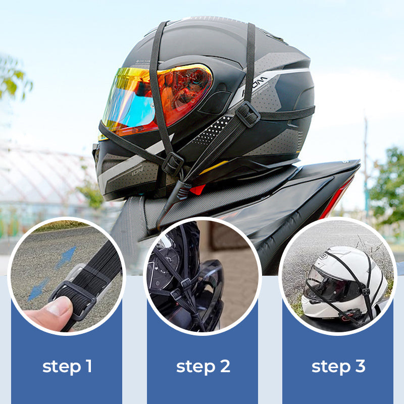 Universal Motorcycle Helmet Luggage Rope with 2 Hooks