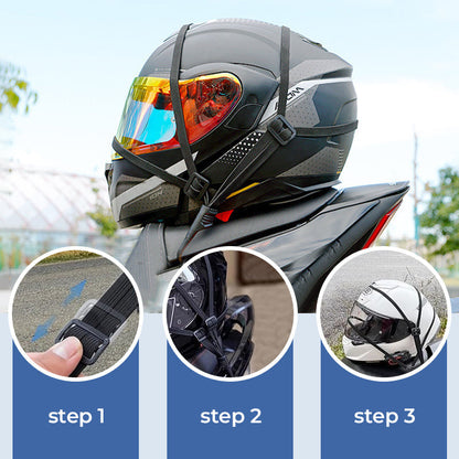 Universal Motorcycle Helmet Luggage Rope with 2 Hooks