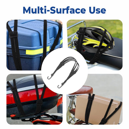 Universal Motorcycle Helmet Luggage Rope with 2 Hooks