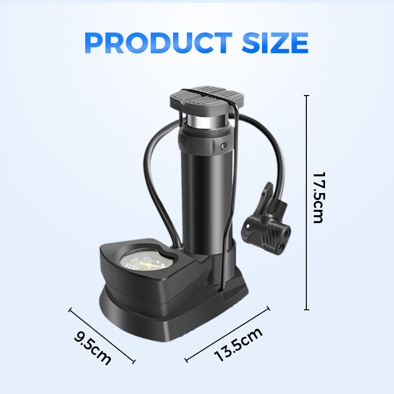 Bike Foot Pump with Pressure Gauge