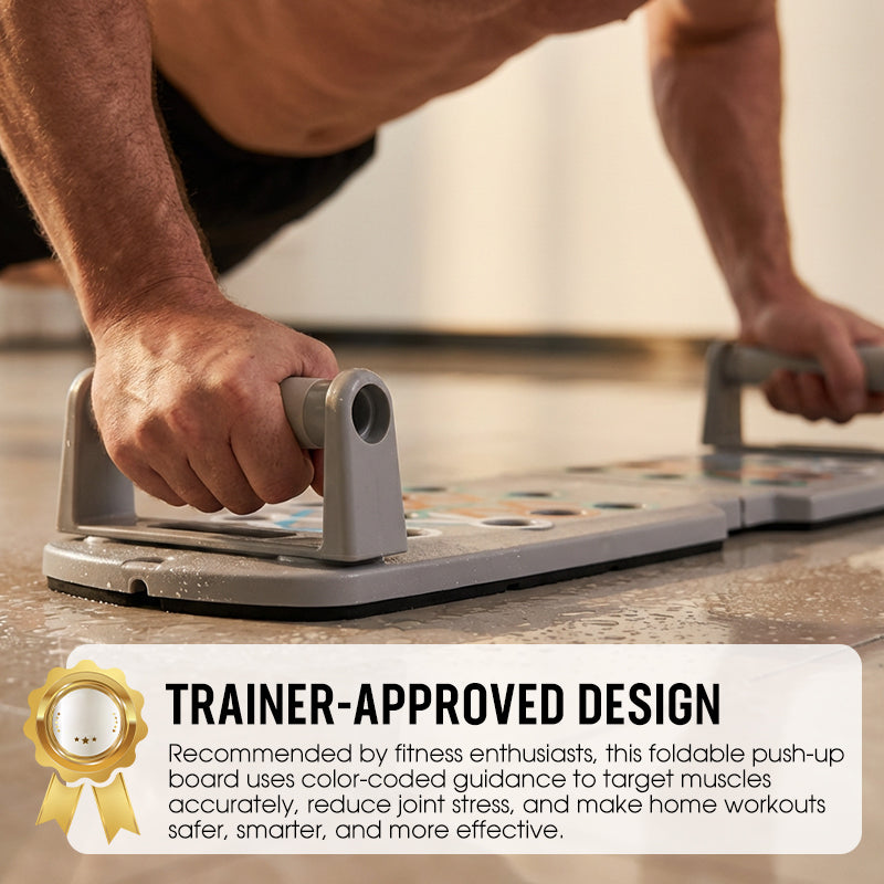 Foldable Push-up Board with Color-Coded Guide