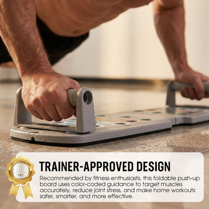 Foldable Push-up Board with Color-Coded Guide