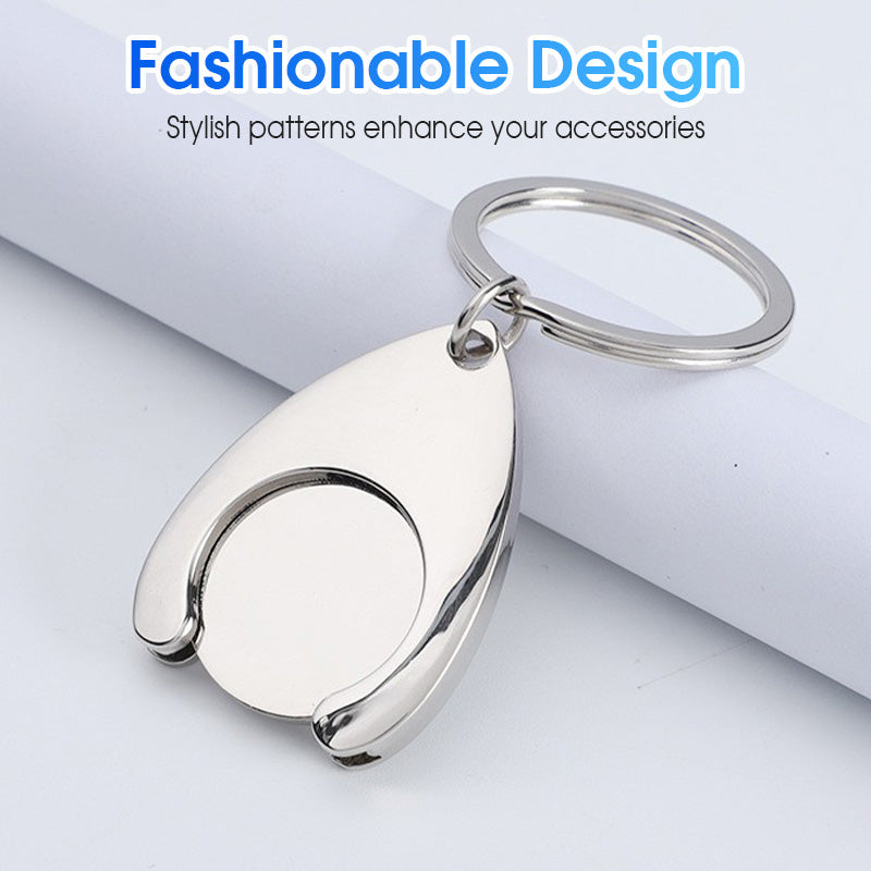 Creative Shopping Trolley Token Keychain