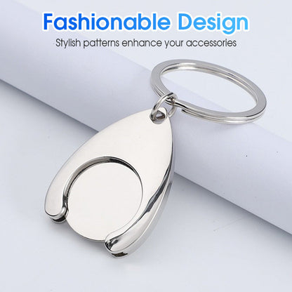 Creative Shopping Trolley Token Keychain