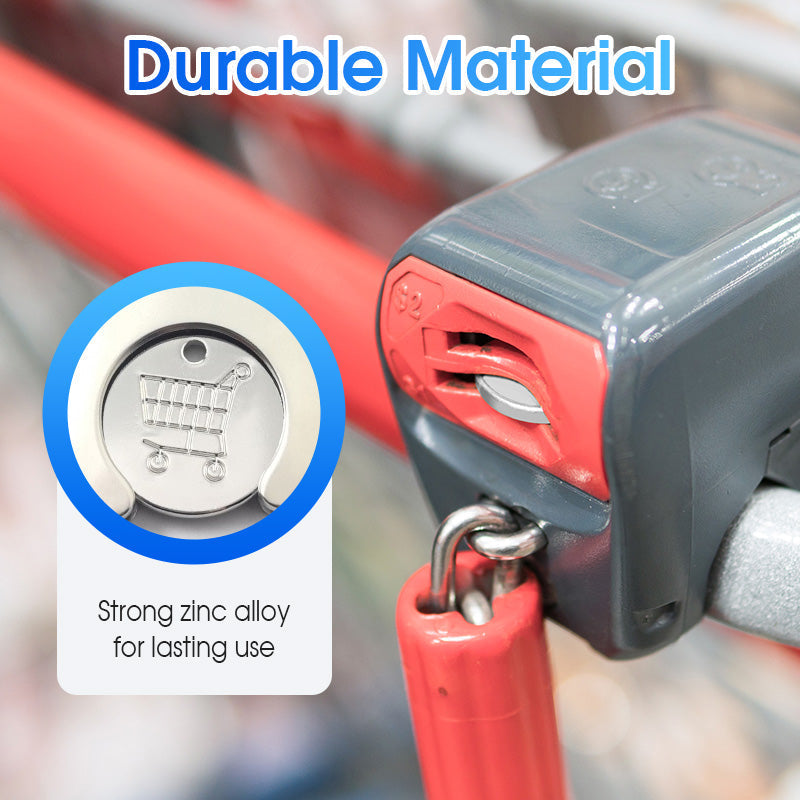 Creative Shopping Trolley Token Keychain