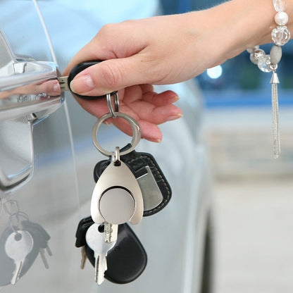 Creative Shopping Trolley Token Keychain