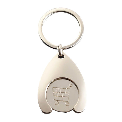 Creative Shopping Trolley Token Keychain