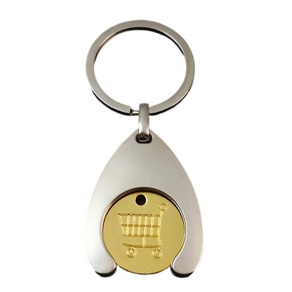 Creative Shopping Trolley Token Keychain