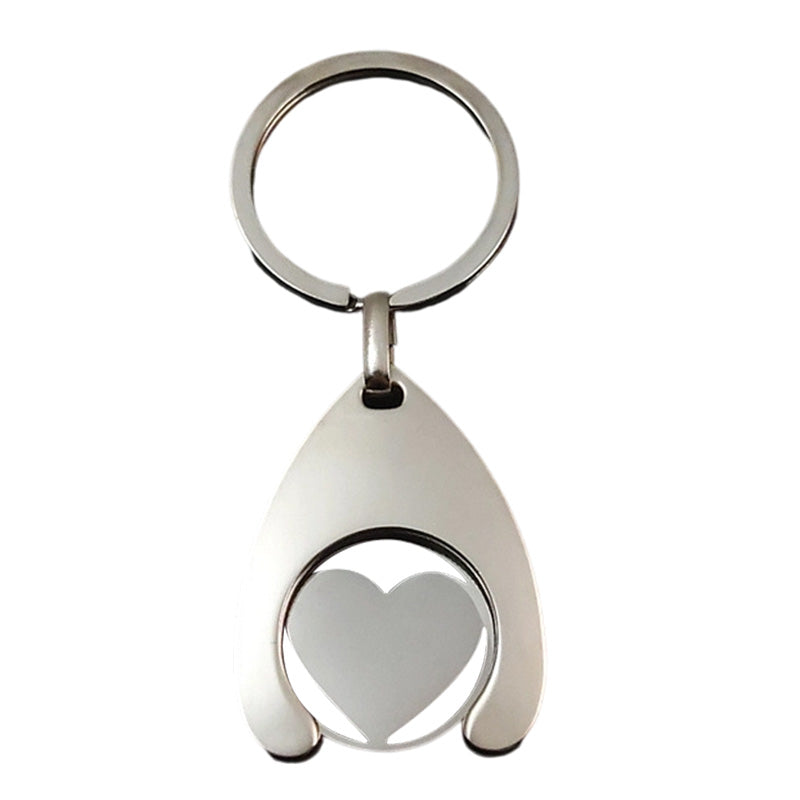 Creative Shopping Trolley Token Keychain