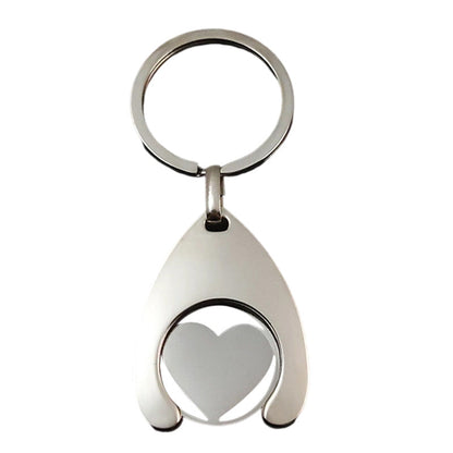 Creative Shopping Trolley Token Keychain