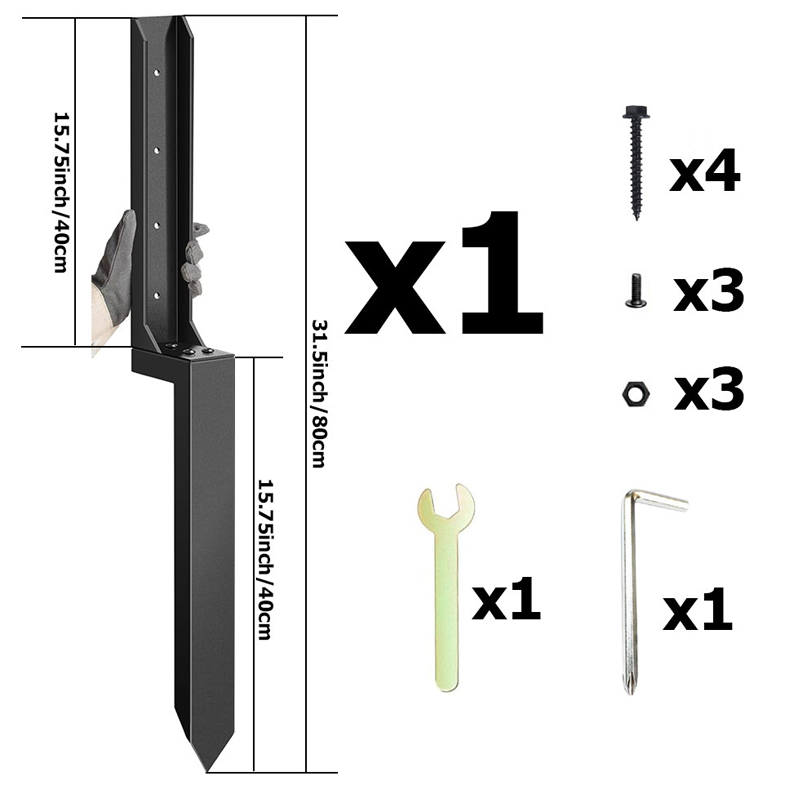 ✨ 50% OFF! 🛠️ Heavy-Duty Fence Post Repair Kit – No Digging & H-Shaped Reinforcement 🚧