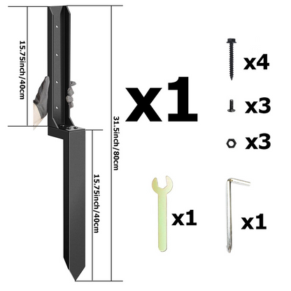 ✨ 50% OFF! 🛠️ Heavy-Duty Fence Post Repair Kit – No Digging & H-Shaped Reinforcement 🚧