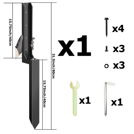 ✨ 50% OFF! 🛠️ Heavy-Duty Fence Post Repair Kit – No Digging & H-Shaped Reinforcement 🚧
