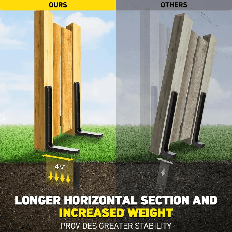 ✨ 50% OFF! 🛠️ Heavy-Duty Fence Post Repair Kit – No Digging & H-Shaped Reinforcement 🚧