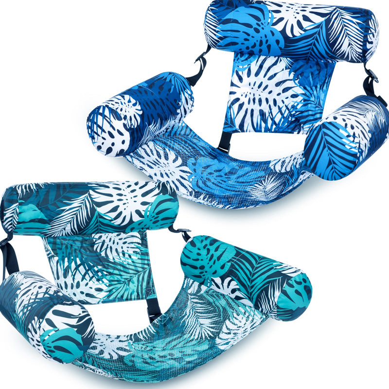 💺 50% OFF NOW! 🌴 Inflatable Floating Chair – Tropical Leaf & Ultra-Light 260g 🌊