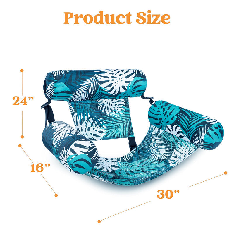 💺 50% OFF NOW! 🌴 Inflatable Floating Chair – Tropical Leaf & Ultra-Light 260g 🌊