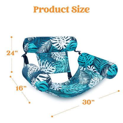 💺 50% OFF NOW! 🌴 Inflatable Floating Chair – Tropical Leaf & Ultra-Light 260g 🌊