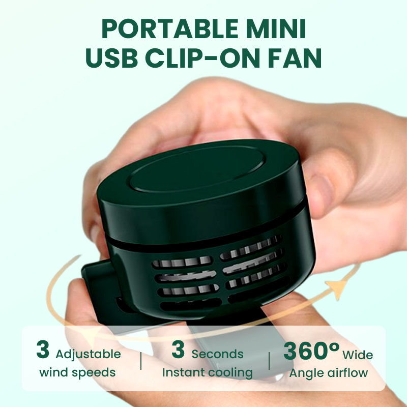 📢📢50% OFF !!!⏰Portable Mini USB Clip-On Fan
