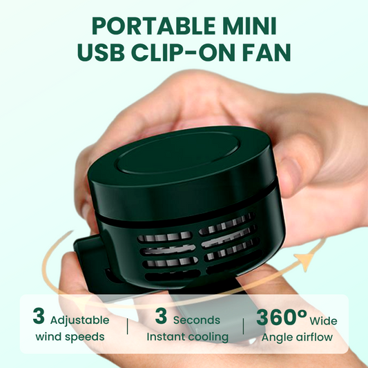 📢📢50% OFF !!!⏰Portable Mini USB Clip-On Fan